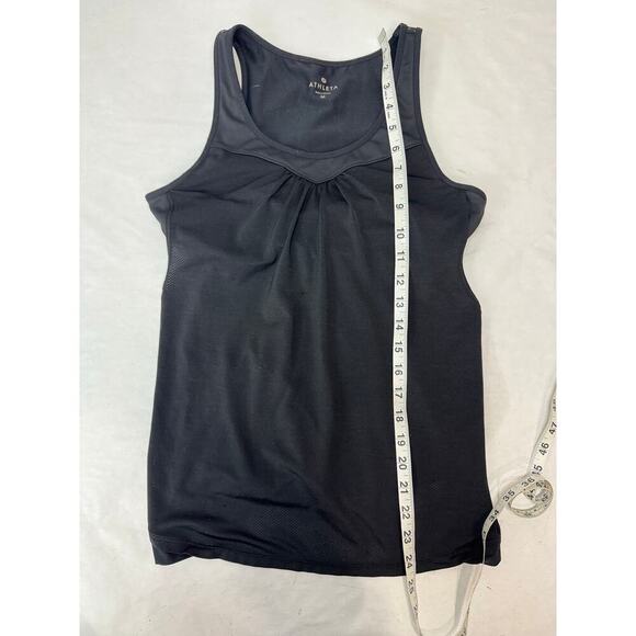 Athleta Gel Mesh Supercharged Tank Top Black Athletic Build-In Bra Medium - Picture 4 of 13